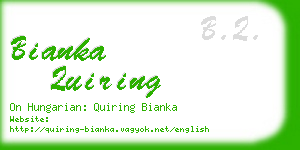 bianka quiring business card